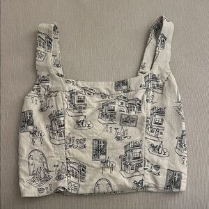 Abercrombie Linen-Blend Set Top